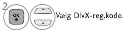 2 OK Vælg DivX-reg.kode.