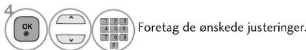 4 OK Foretag de ønskede justeringer.