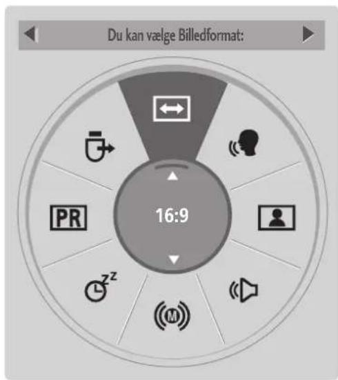 Du kan vælge Billedformat: 16:9