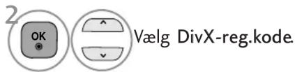 2 OK Vælg DivX-reg.kode.