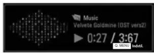 LG 50PJ350N - Valg af musik og pop op-menu - 5