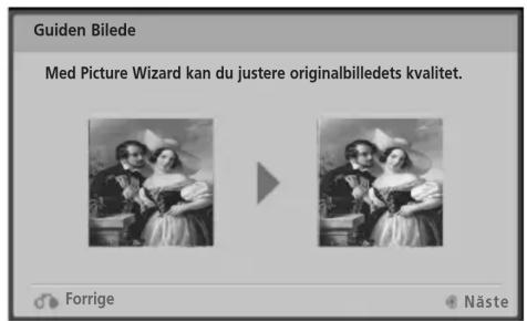 Guiden Bilede Med Picture Wizard kan du justere originalbilledets kvalitet.