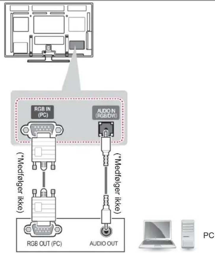 LG 50PA450T - HDMI-tilslutning, DVI til HDMI-tilslutning eller RGB-tilslutning - 3