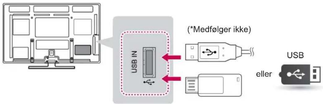 LG 50PA450T - Tilslutning til en USB-enhed - 1