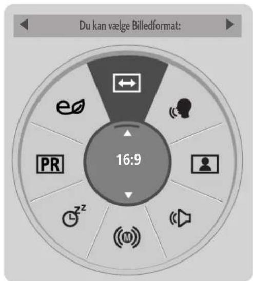 Du kan vælge Billedformat: 16:9