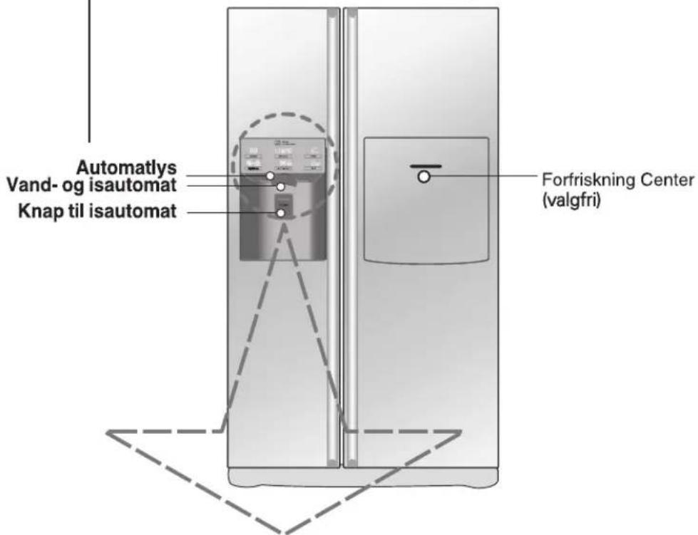 Automatlys Vand- og isautomat Knap til isautomat Forfriskning Center (valgfri)