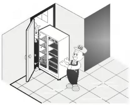 LG GR-P217PGBA - Flytning af kombiskabet - 1