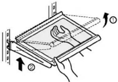 LG GR-L207DVR - Afmontering af hylder : - 1