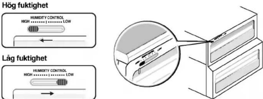 LG GC-L227KSGA - Fuktighetsreglering i gronsaksboxen - 1