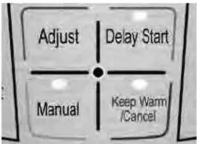 Adjust Delay Start Manual Keep Warm Cancel