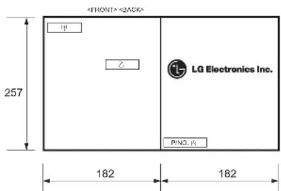 HP 乙 LG Electronics Inc. PINO. IN 257 182 182
