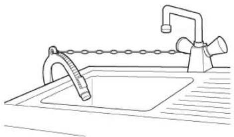 LG F14U2V9KG - Installation des Ablaufschlauchs - 2
