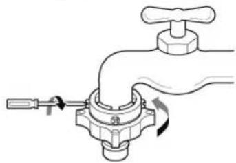 LG F14U2V9KG - Anschluss eines Schlauchs mit Schnellverschluss an einen Wasserhahn ohne Gewinde - 4