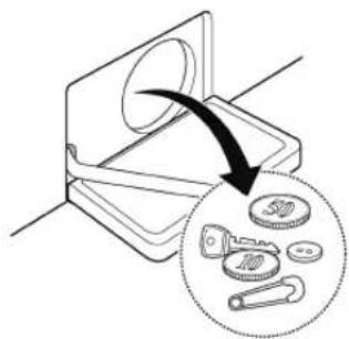 Diagram showing a mechanical component with a magnified view of a 50mm part, likely illustrating a cutting or disassembly process.