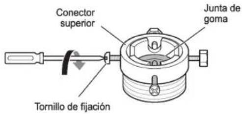 Conector superior Tornillo de fijación Junta de goma