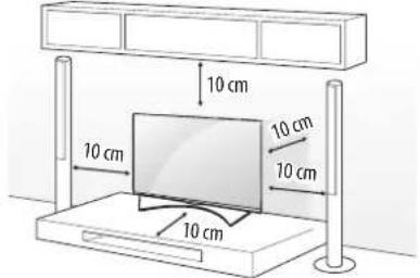 LG 65UF856V - Umístění monitoru na stolek - 1