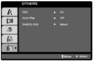 OTHERS PDC Auto Play DVD/PG VDD On Off Select