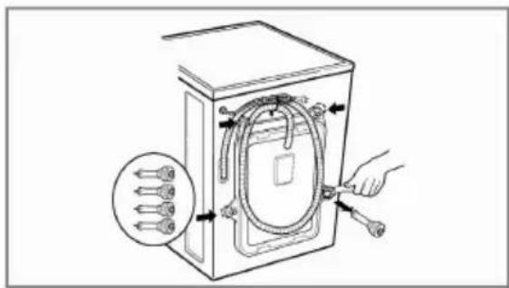 LG WD-80B9LD - ■ Removing transit bolts - 2