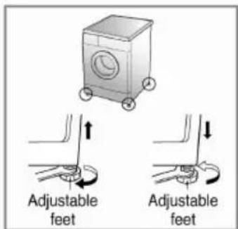 Adjustable feet Adjustable feet