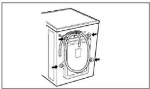LG WD-1291LD - ■ Removing transit bolts - 1