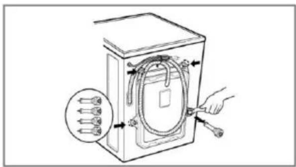 LG WD-1291LD - ■ Removing transit bolts - 2