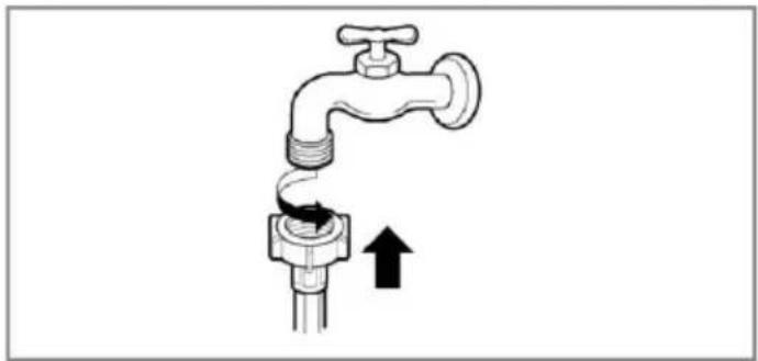 LG WD-1280TD6 - ▶ Step2 : Connect hose to water tap - 1