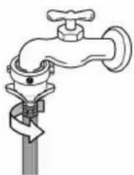 LG WF-D850J - Fixing the connector to the water supply hose - 1