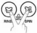 LG WF-D850J - Press both the RINSE button and the SPIN button simultaneously. - 3