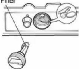 Diagram showing a cleaning or cleaning process with labeled components and an inset image of a pair of shoes.