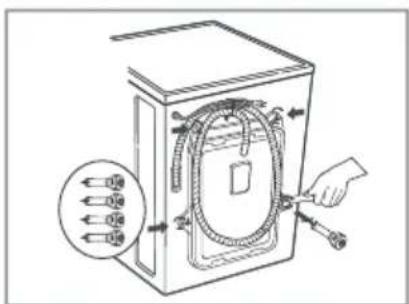 Technical diagram of a mechanical device with labeled components and directional arrows indicating flow or movement.