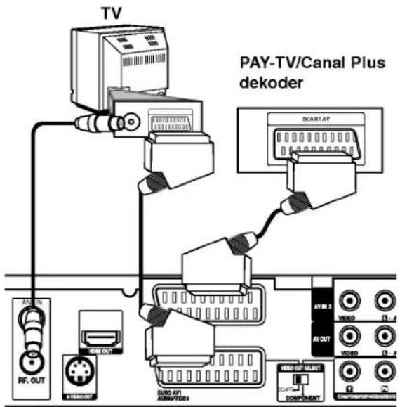 TV PAY-TV/Canal Plus decoder SCART AV AV IN 2 VIDEO AV OUT VIDEO AV OUT COMPONENT AV OUT RF. OUT SIM OUT SUN AVI AVN/Video SUN AVI AVN/Video