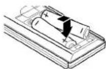 LG LH-RH7693TF - Isætning af batteri i fjernbetjening - 1