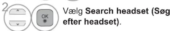 2 Vælg Search headset (Søg after headset).