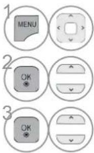 1 MENU 2 OK 3 OK