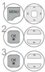 1 MENU 2 OK 3 OK