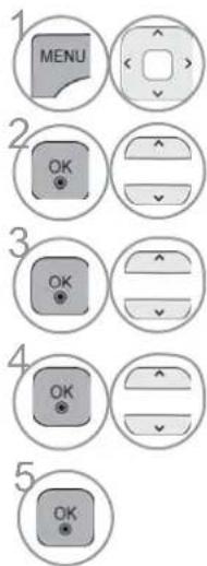 1 MENU 2 OK 3 OK 4 OK 5