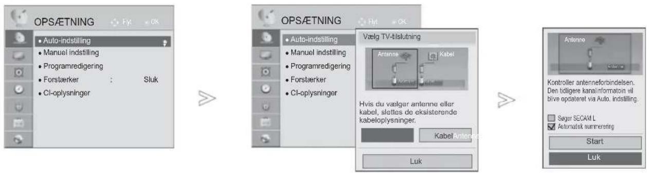 LG 47LX950N - Hvis du vil vælge antenne: - 1