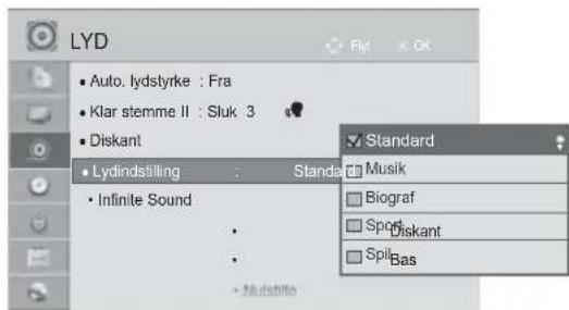 LG 47LX950N - Justering af niveauet for Klar stemme med indstillingen Til - 4