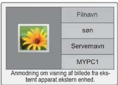 Filnavn søn Servernavn MYPC1 Anmodning om visning af billede fra eks- ternt apparat.ekstern enhed.