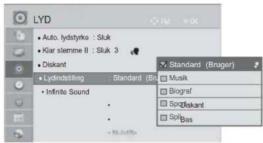 LG 47LE730N - JUSTERING AF LYDINDSTILLINGERNE – USER (BRUGER) - 3