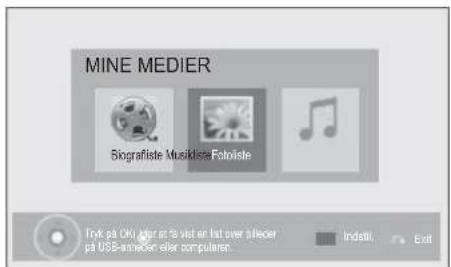 MINE MEDIER Bografiste Musikiste Fololiste Trok på OK! på at 25 vist en list over infeder på USB-anheer eller computer.