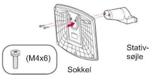 (M4x6) Sokkel Stativ- søjle