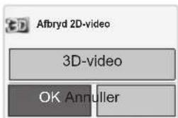 3D Afbryd 2D-video 3D-video OK Annuller