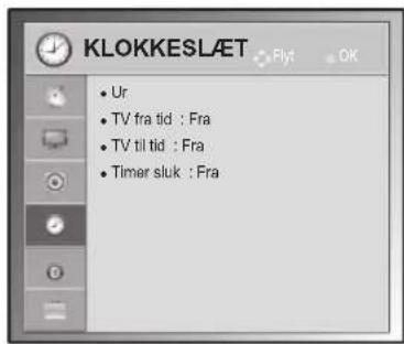 LG 42LV530N - Klokkeslætsindstillinger - 1