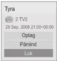 Tyra DTV 2 TV2 28 Sep. 2008 21:00~00:00 Optag Pámind Luk