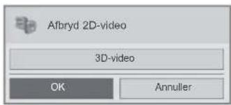 Afbryd 2D-video 3D-video OK Annuller