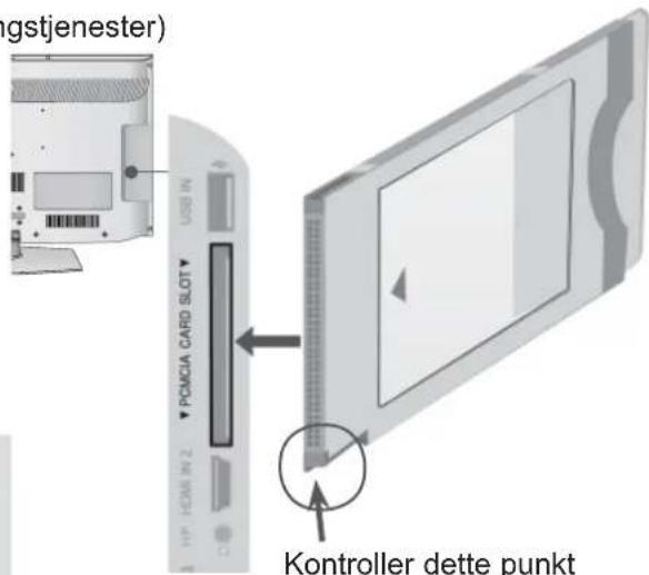 kgstjenester) PCUCIA CARD SLOT Kontroller dette punkt