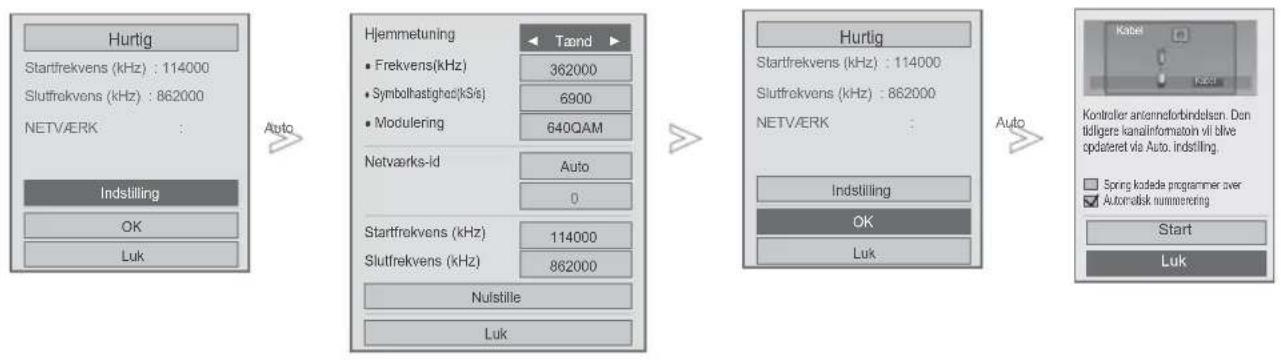 LG 42LE450N - ■ Hvis du vælger Quick (Hurtig): - 1