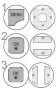 1 MENU 2 OK 3 OK