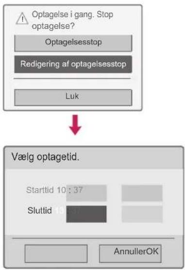 LG 37LV550W - Rediger sluttid for optagelse - 1